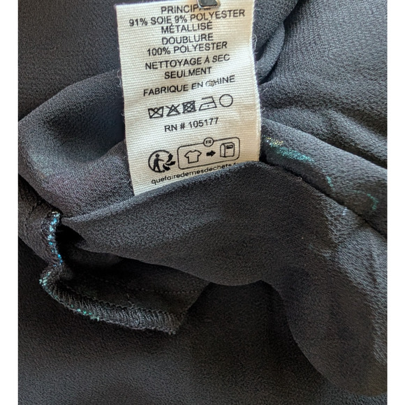 NWOT Ulla Johnson Audette Tiered Floral Silk Chiffon Dress Size 4 Black #2G451 - Picture 11 of 11